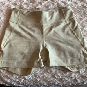 Yellow outdoor voices compression shorts